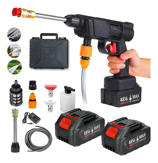 Hidrolavadora Inalámbrica 48V – Kit Completo con 2 Baterías